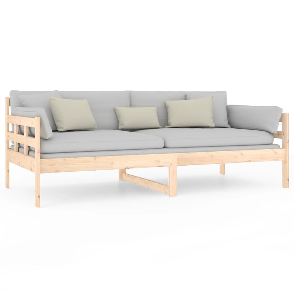 daybed massivt fyrretræ 90x190 cm