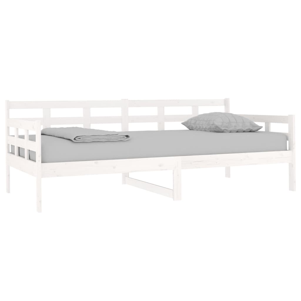 daybed massivt fyrretræ hvid 90x190 cm