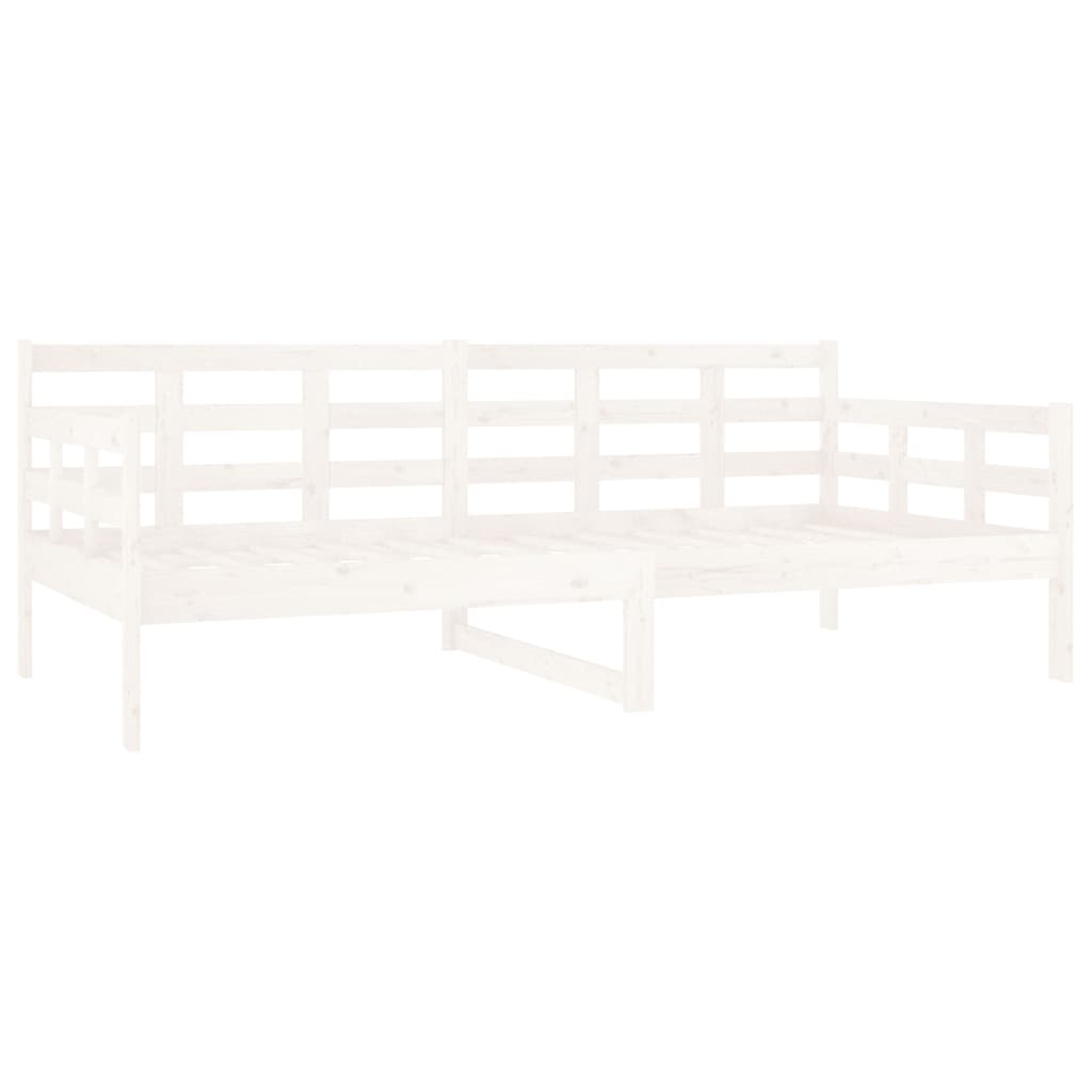 daybed massivt fyrretræ hvid 90x190 cm