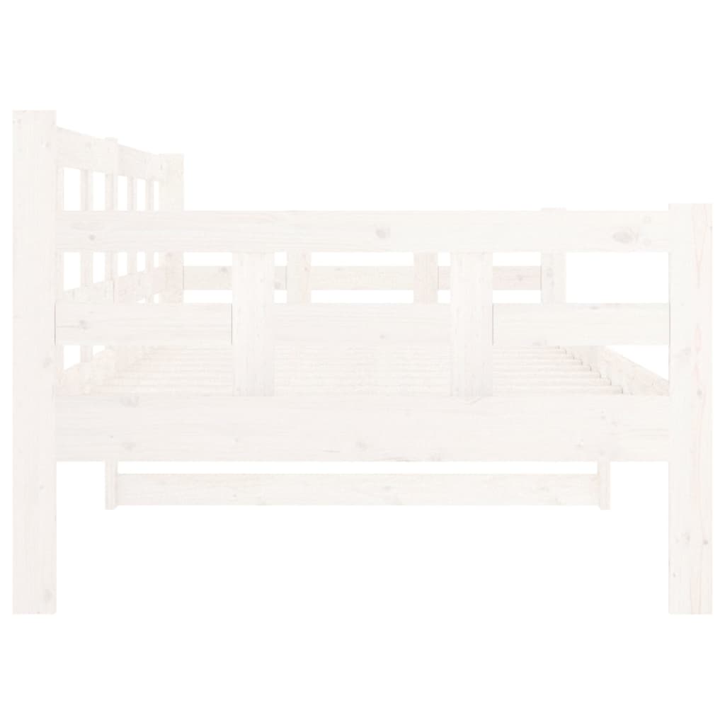 daybed massivt fyrretræ hvid 90x190 cm