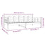 daybed massivt fyrretræ hvid 90x190 cm