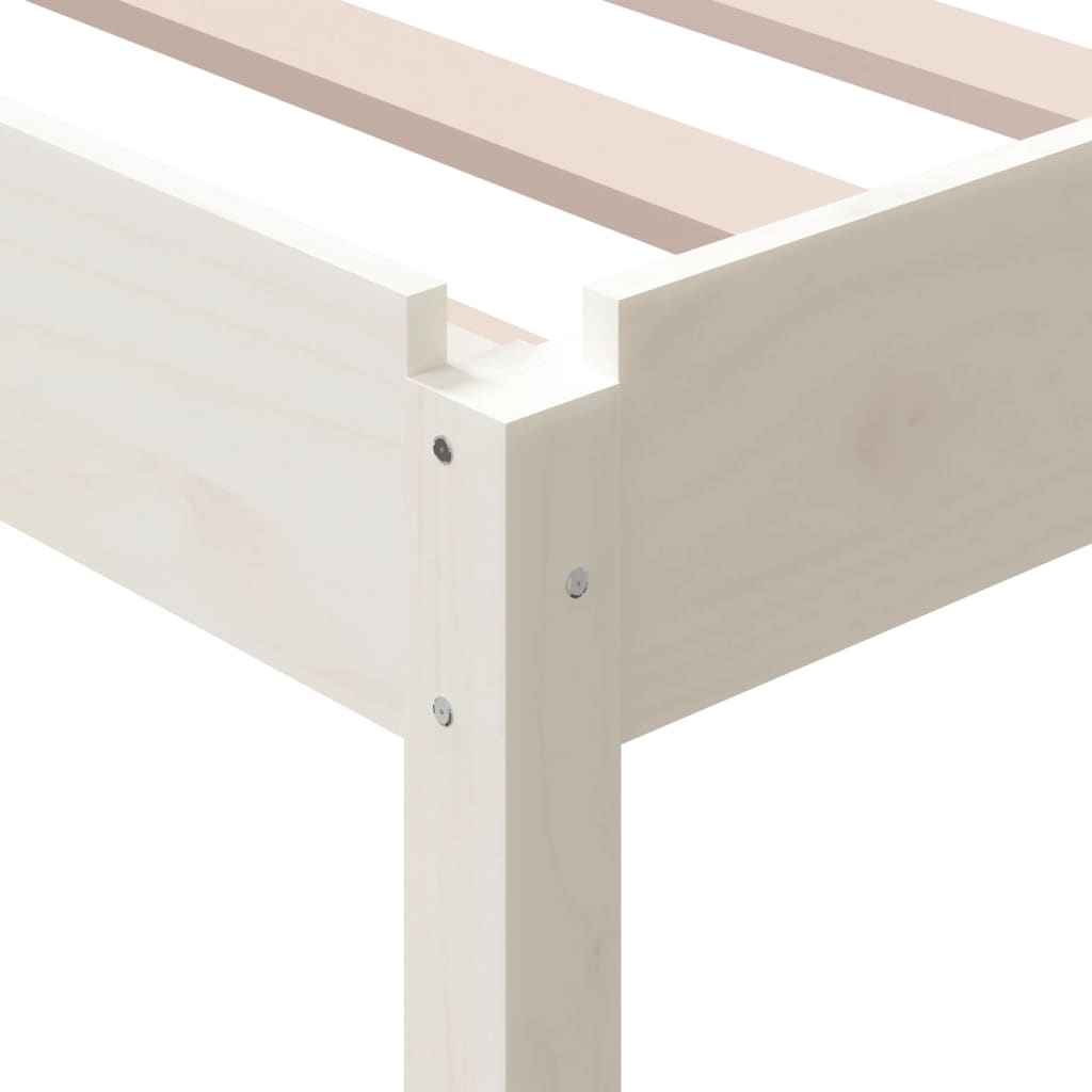 stabelbar seng 90x190 cm massivt fyrretræ hvid