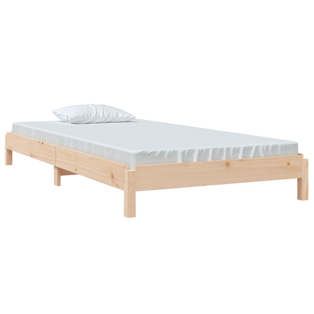 stabelbar seng 75x190 cm massivt fyrretræ