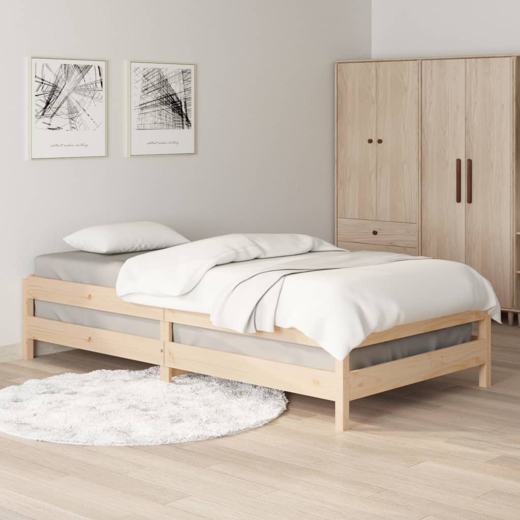 stabelbar seng 75x190 cm massivt fyrretræ