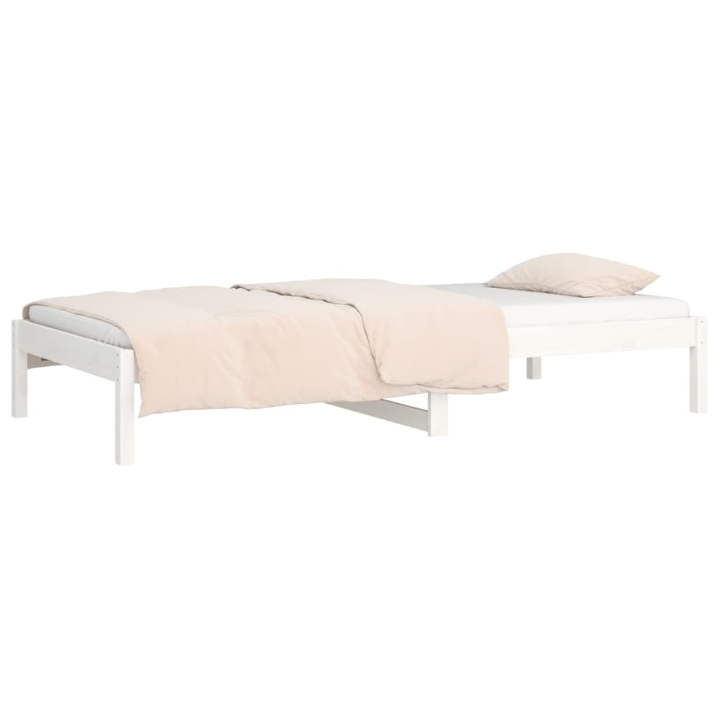 daybed uden madras 90x200 cm massivt fyrretræ hvid