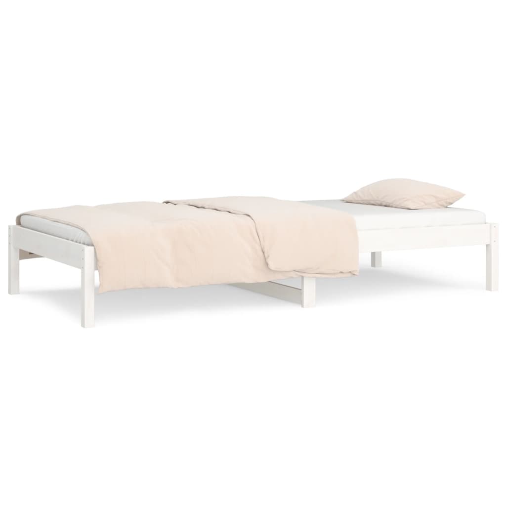 daybed uden madras 80x200 cm massivt fyrretræ hvid
