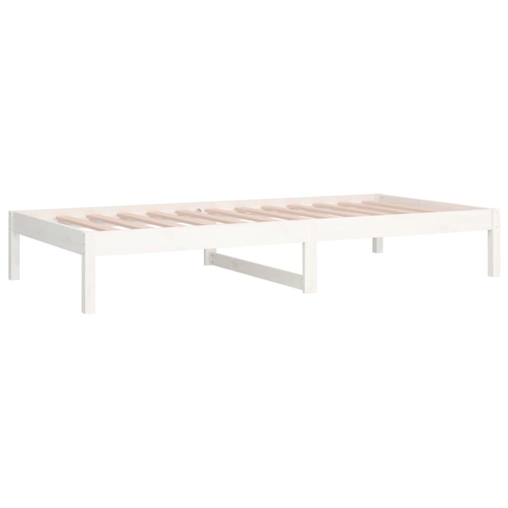 daybed uden madras 80x200 cm massivt fyrretræ hvid