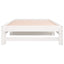 daybed med udtræk 2x(90x200) cm massivt fyrretræ hvid