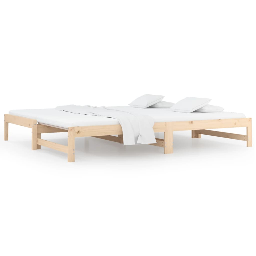 daybed med udtræk 2x(90x190) cm massivt fyrretræ