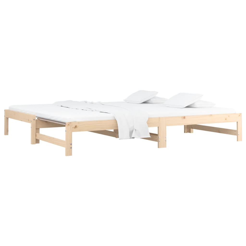 daybed med udtræk 2x(90x190) cm massivt fyrretræ
