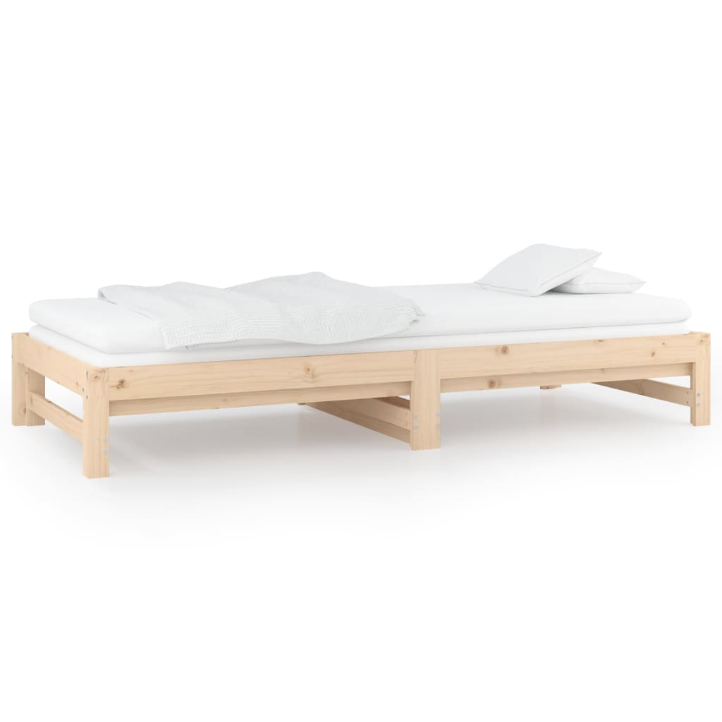 daybed med udtræk 2x(90x190) cm massivt fyrretræ