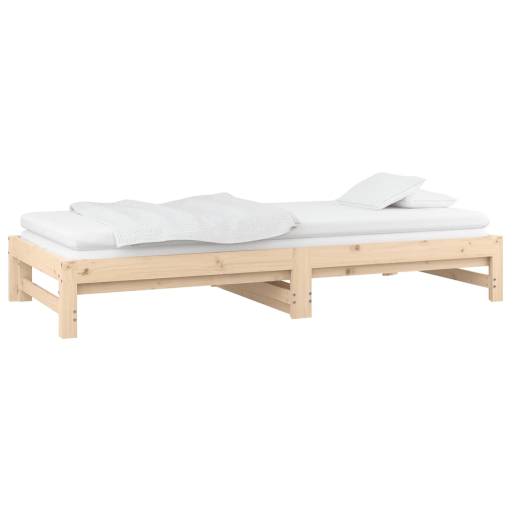 daybed med udtræk 2x(90x190) cm massivt fyrretræ