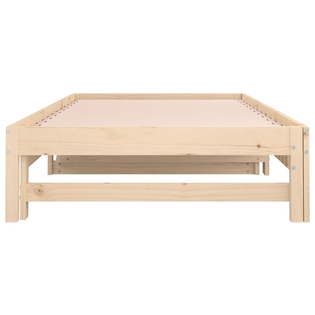 daybed med udtræk 2x(90x190) cm massivt fyrretræ