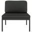 4-personers havesofa med hynder aluminium antracitgrå