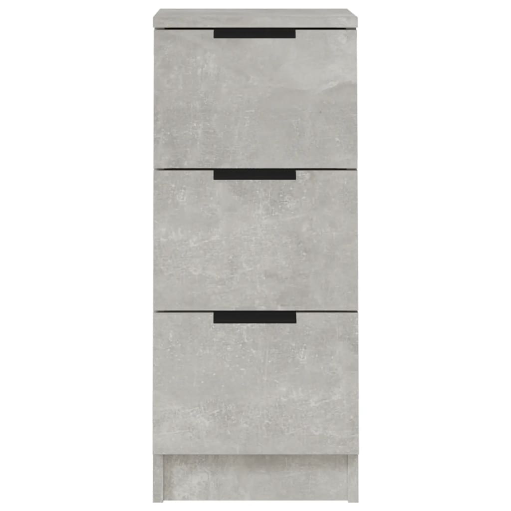 skænk 30x30x70 cm konstrueret træ betongrå