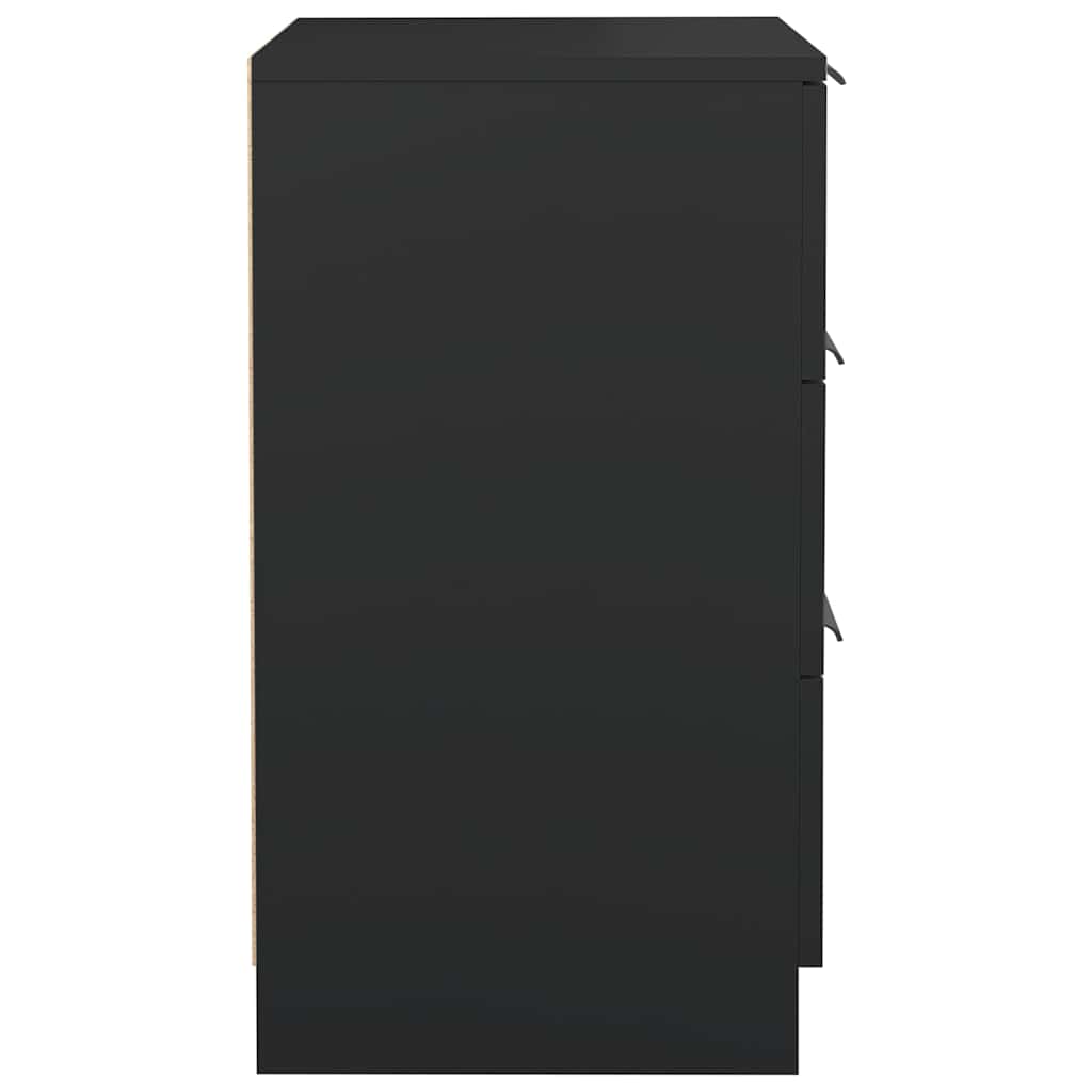 sengeborde 2 stk. 40x36x65 cm sort
