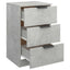 sengebord 40x36x65 cm 2 stk. betongrå
