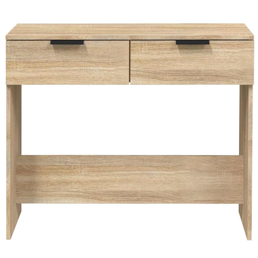 konsolbord 90x36x75 cm konstrueret træ sonoma-eg
