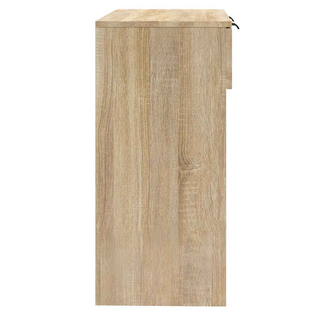 konsolbord 90x36x75 cm konstrueret træ sonoma-eg