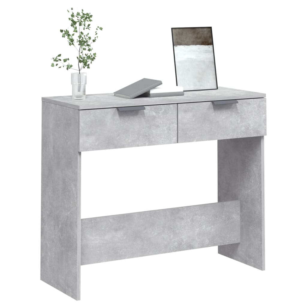 konsolbord 90x36x75 cm konstrueret træ betongrå