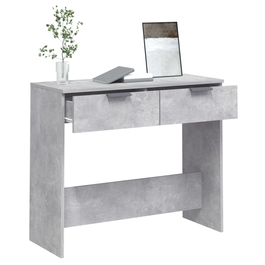 konsolbord 90x36x75 cm konstrueret træ betongrå