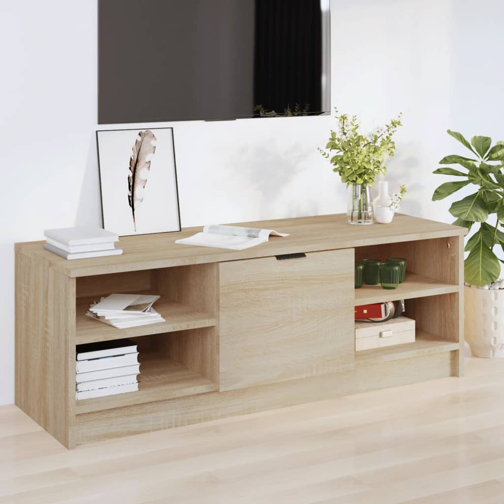 tv-bord 102x35,5x36,5 cm konstrueret træ sonoma-eg