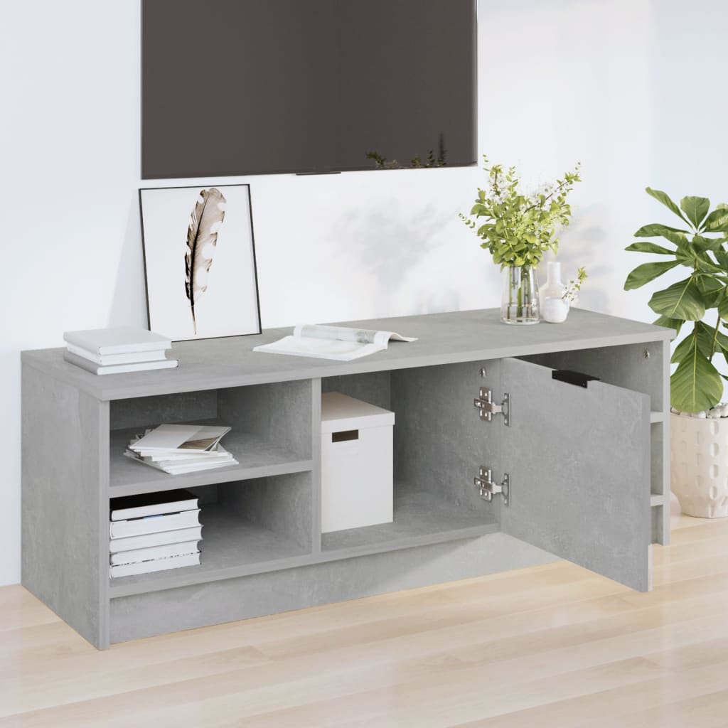 tv-bord 102x35,5x36,5 cm konstrueret træ betongrå