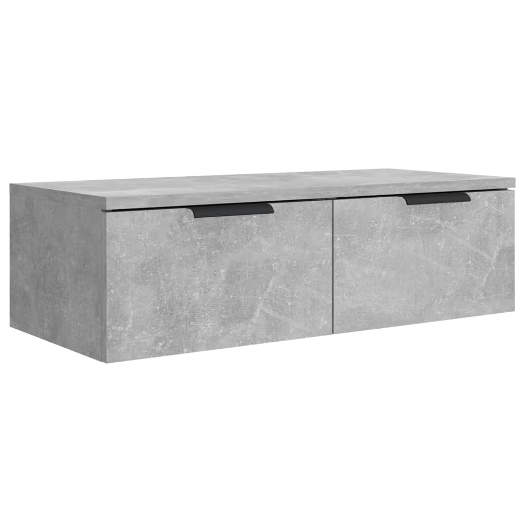 vægskab 68x30x20 cm konstrueret træ betongrå