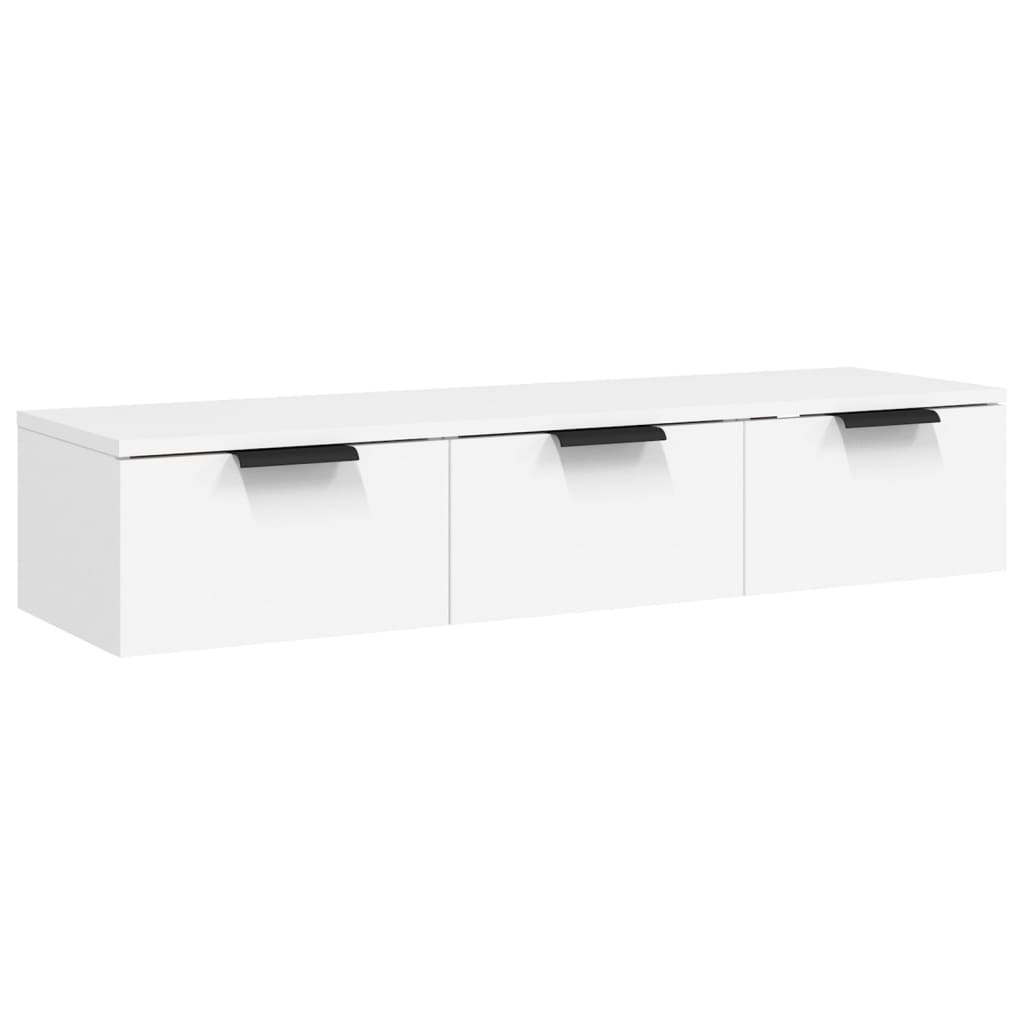 vægskab 102x30x20 cm konstrueret træ hvid