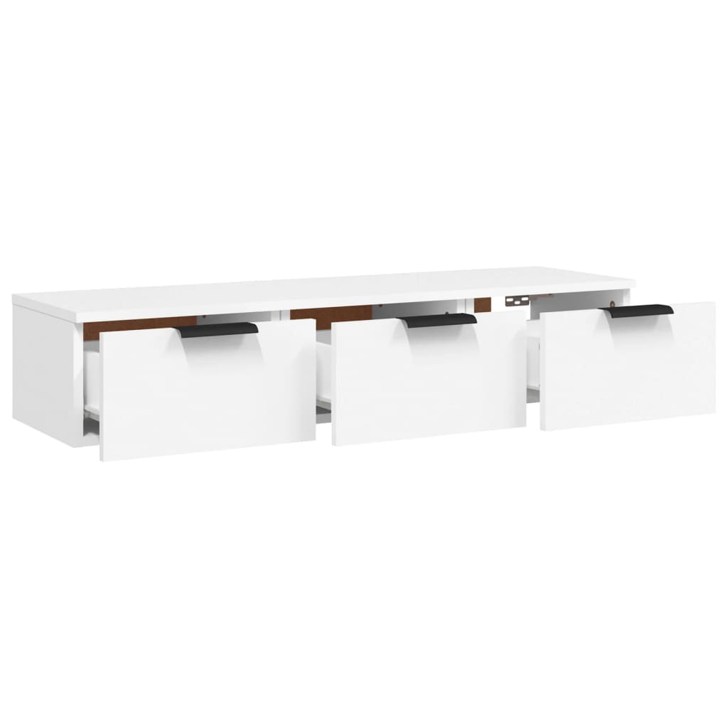 vægskab 102x30x20 cm konstrueret træ hvid