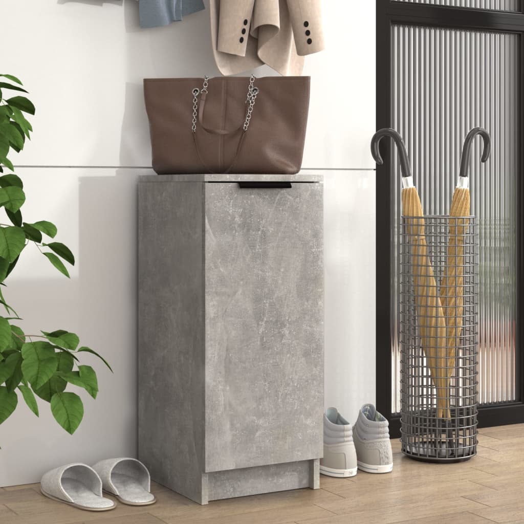 skoskab 30x35x70 cm konstrueret træ betongrå