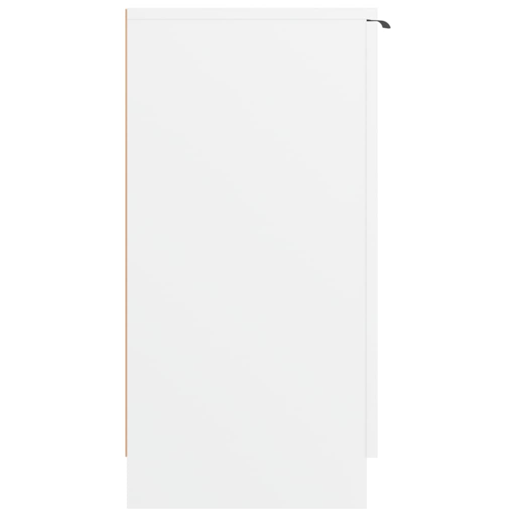skoskab 59x35x70 cm konstrueret træ hvid