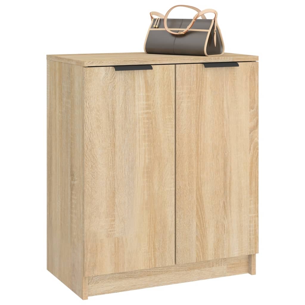 skoskab 59x35x70 cm konstrueret træ sonoma-eg