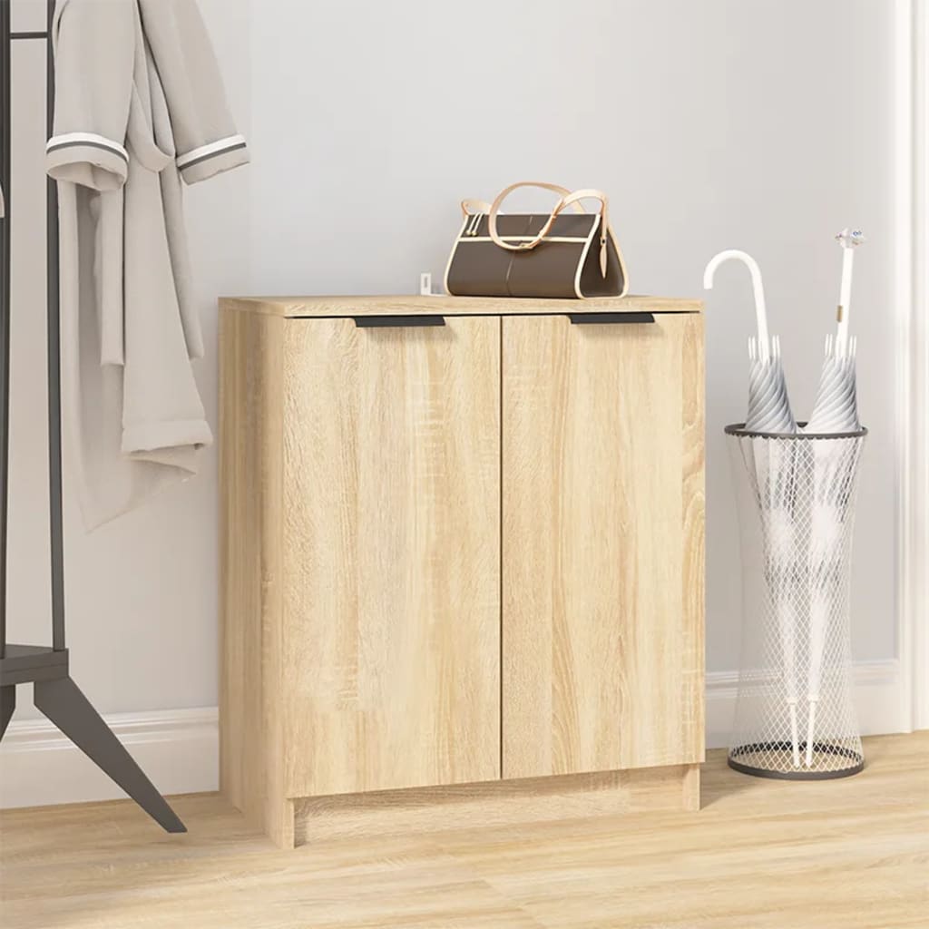 skoskab 59x35x70 cm konstrueret træ sonoma-eg