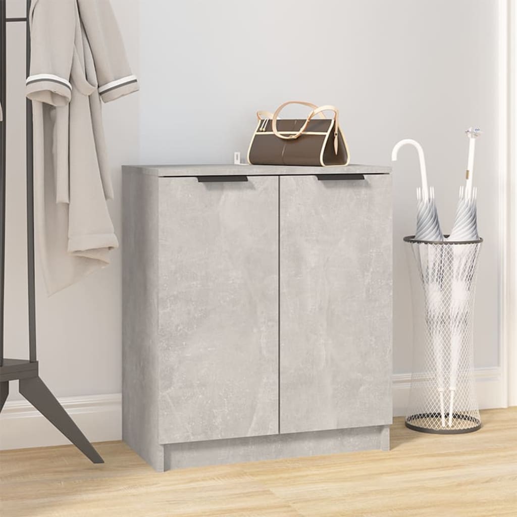skoskab 59x35x70 cm konstrueret træ betongrå