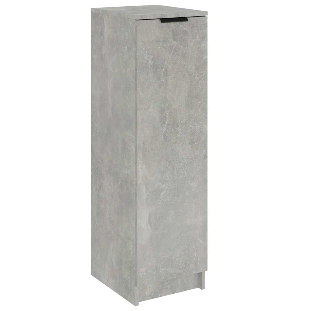 skoskab 30x35x100 cm konstrueret træ betongrå