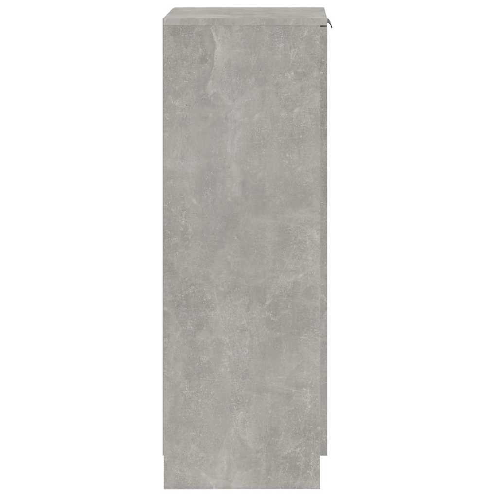skoskab 30x35x100 cm konstrueret træ betongrå