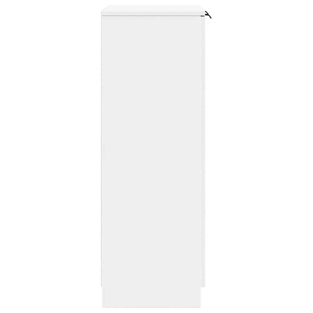 skoskab 59x35x100,5 cm konstrueret træ hvid