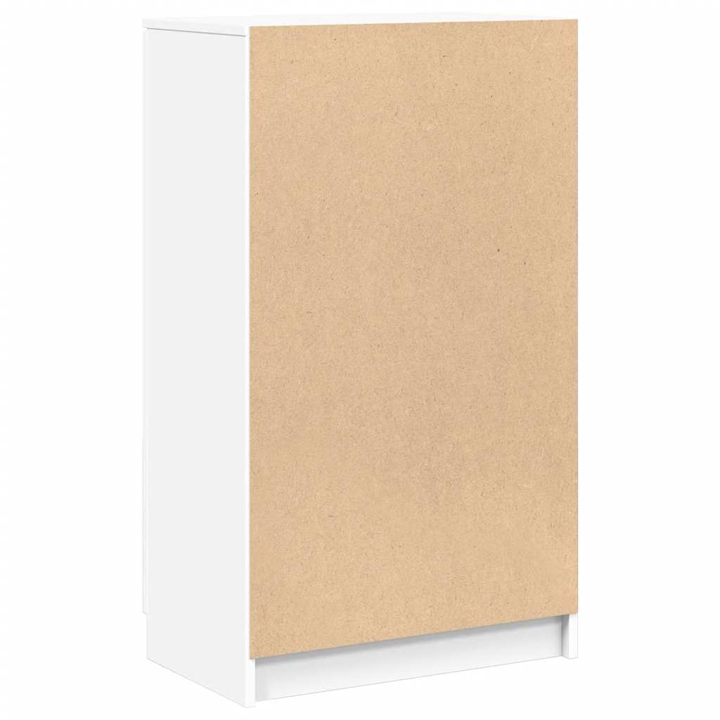 skoskab 59x35x100,5 cm konstrueret træ hvid