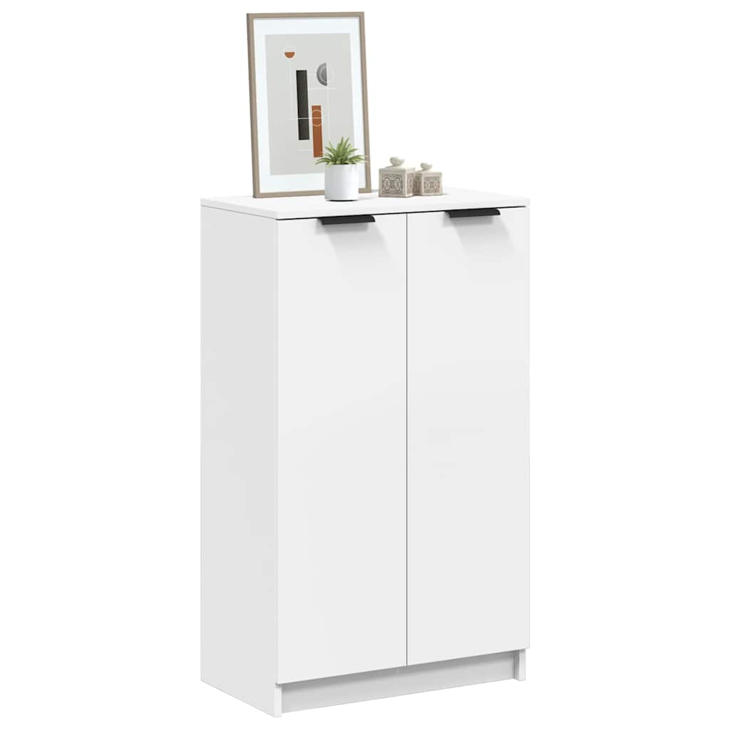skoskab 59x35x100,5 cm konstrueret træ hvid