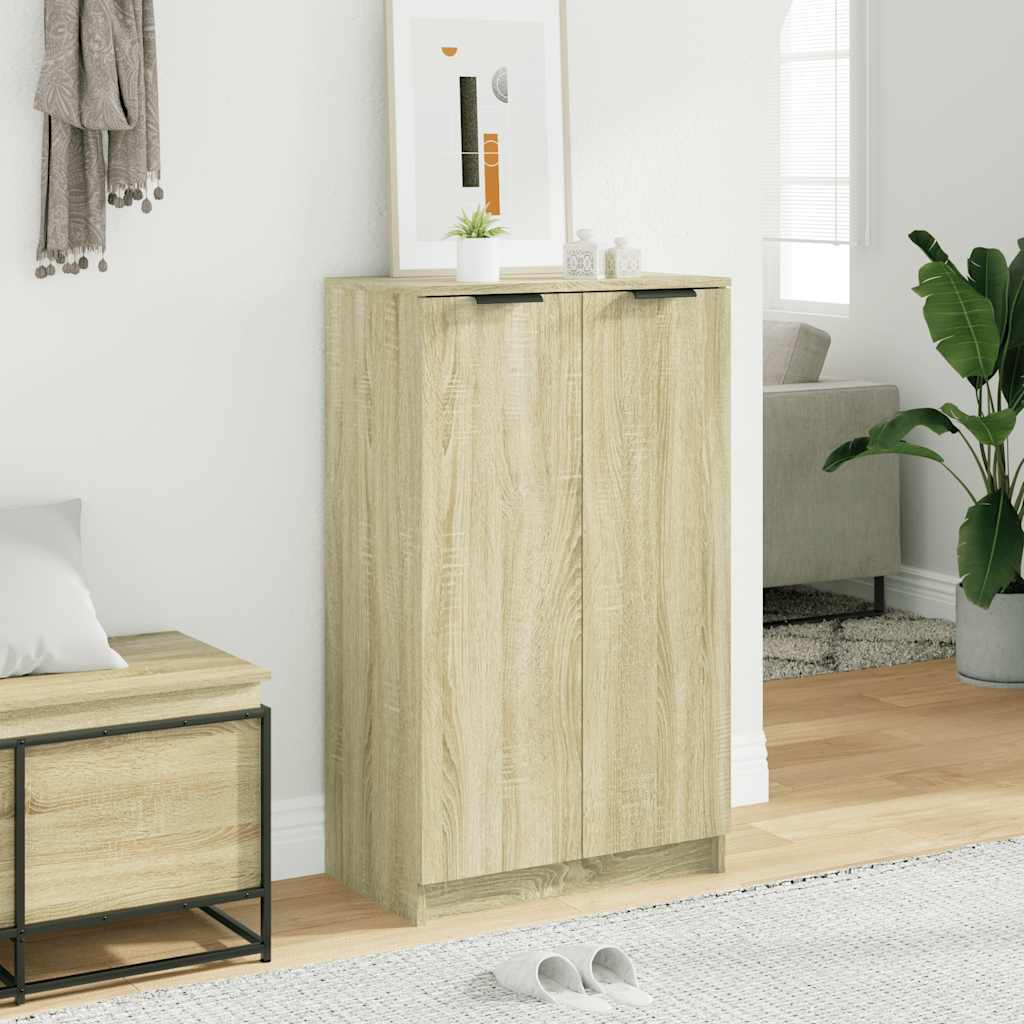 skoskab 59x35x100,5 cm konstrueret træ sonoma-eg