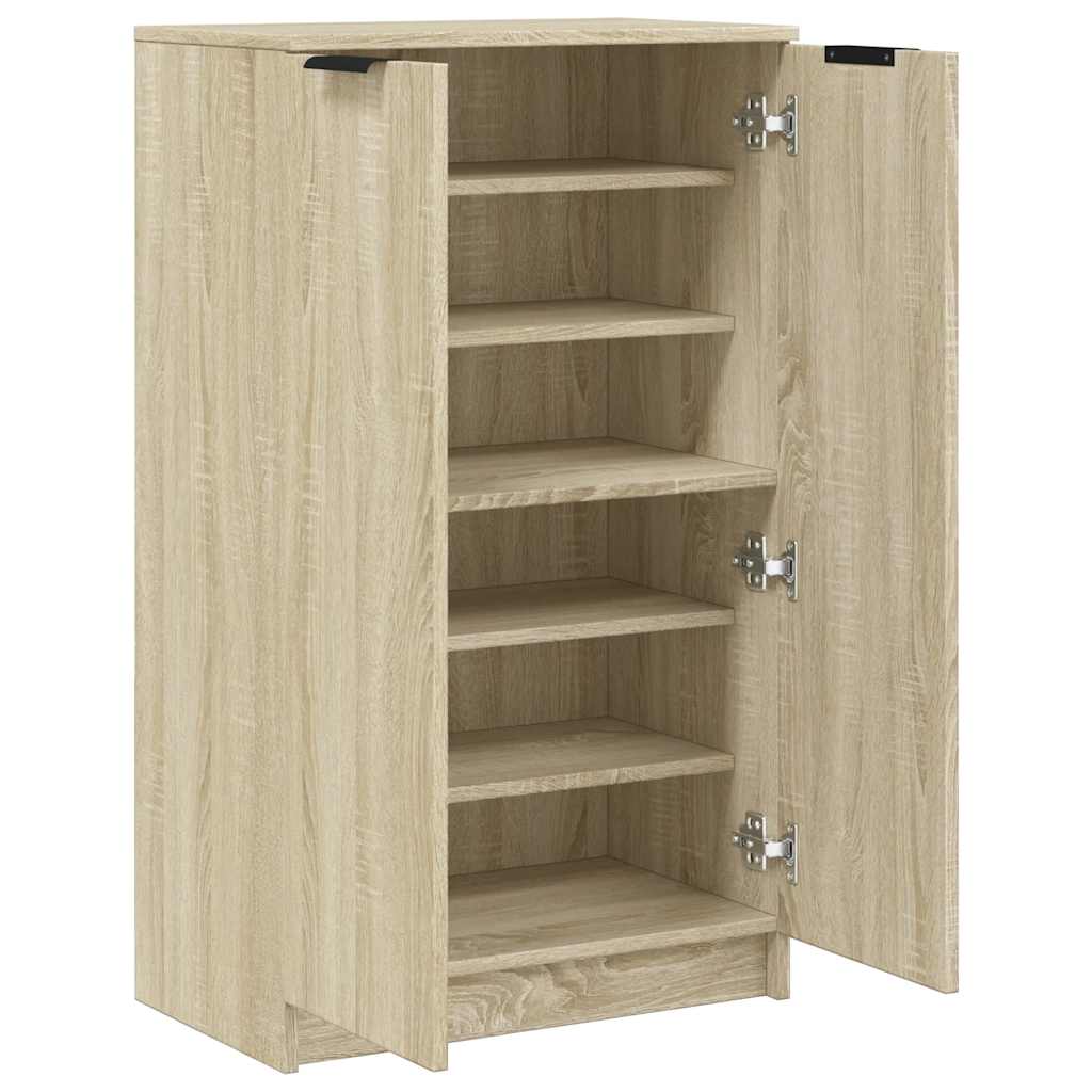 skoskab 59x35x100,5 cm konstrueret træ sonoma-eg