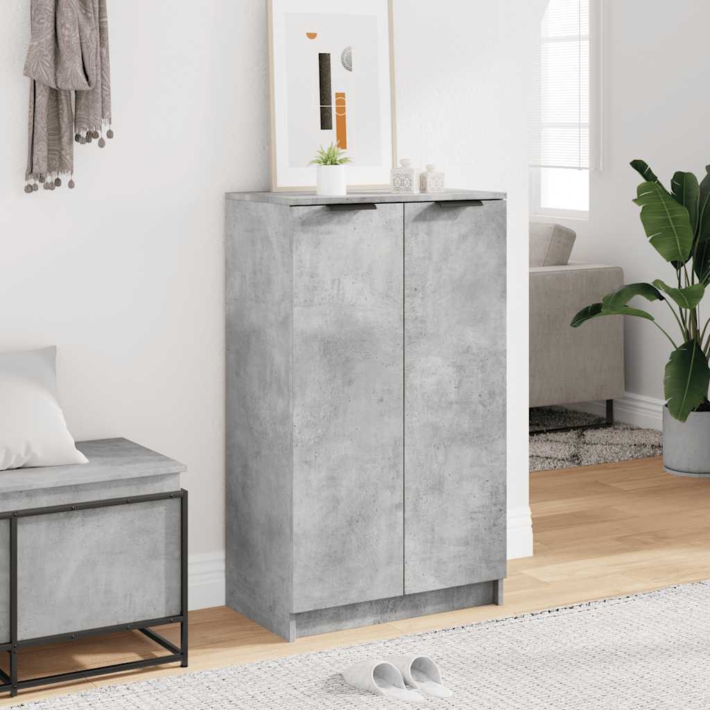 skoskab 59x35x100,5 cm konstrueret træ betongrå
