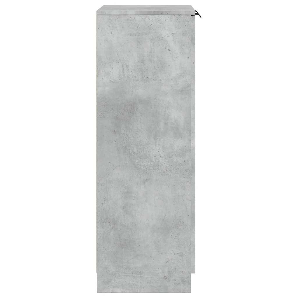 skoskab 59x35x100,5 cm konstrueret træ betongrå