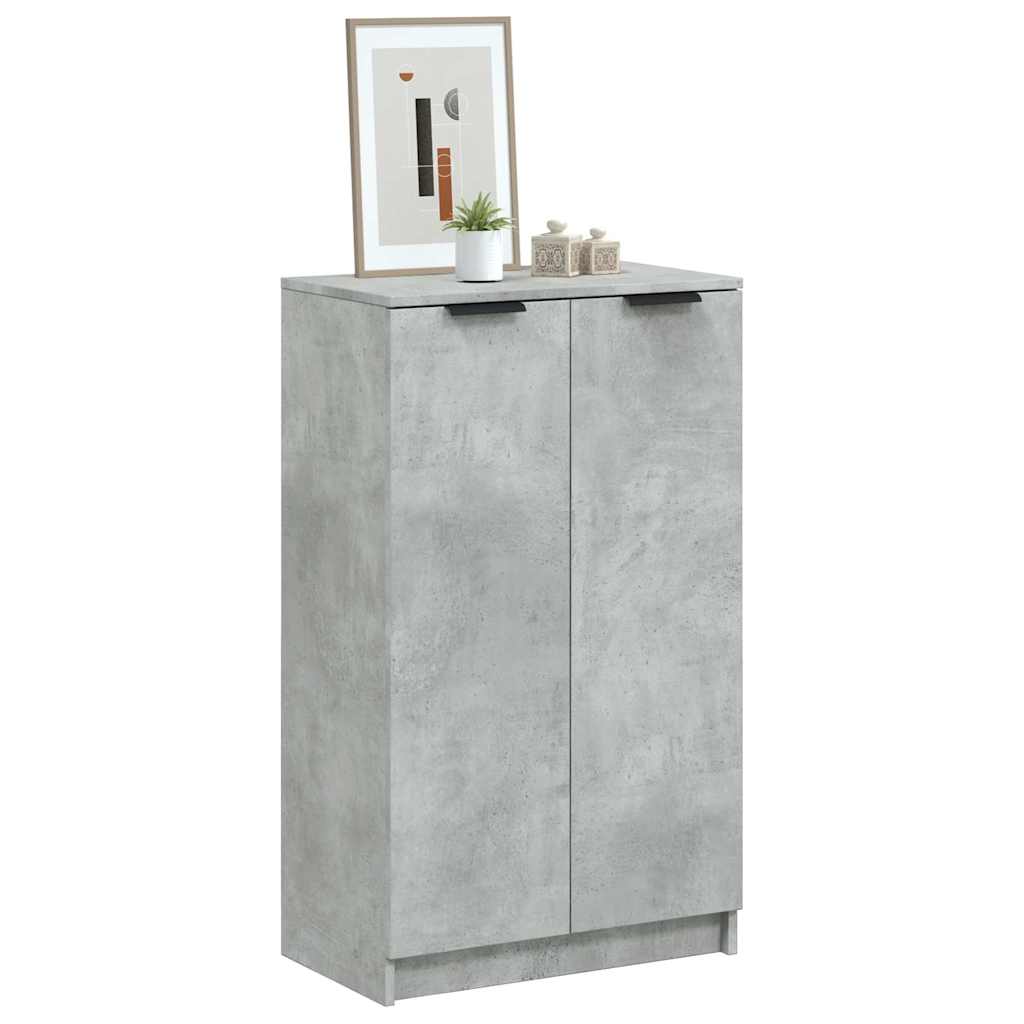 skoskab 59x35x100,5 cm konstrueret træ betongrå