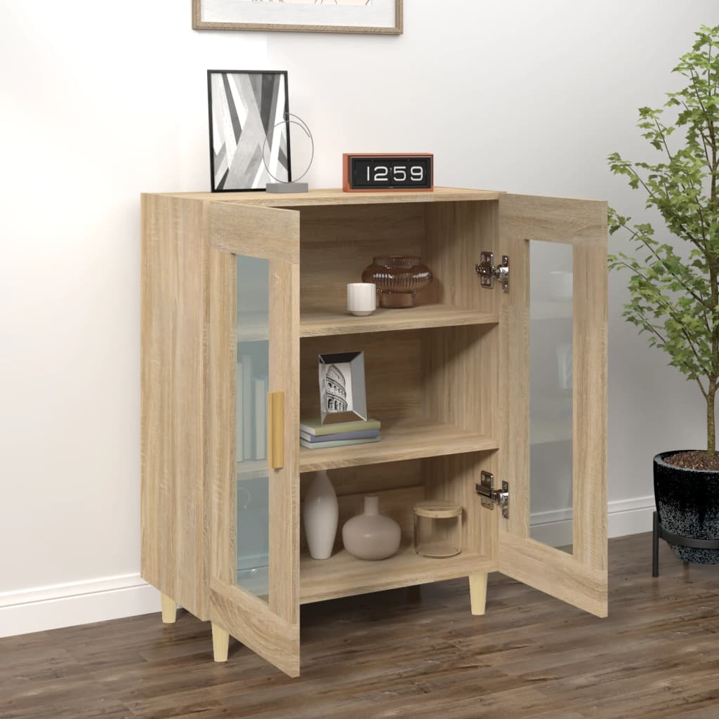 skænk 69,5x34x90 cm konstrueret træ sonoma-eg