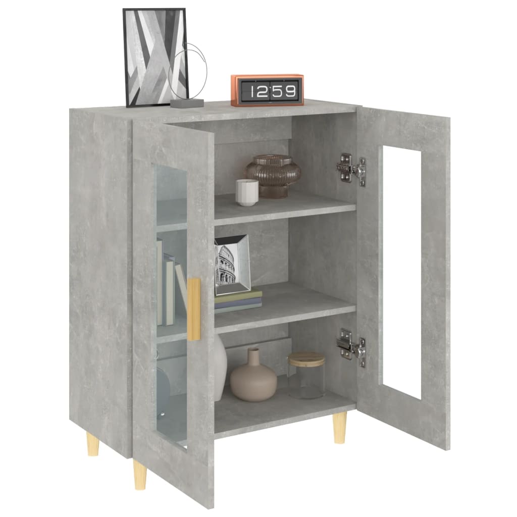 skænk 69,5x34x90 cm konstrueret træ betongrå