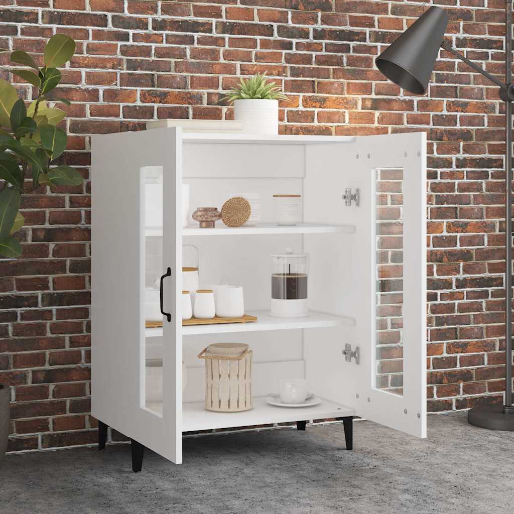 skænk 69,5x34x90 cm konstrueret træ hvid