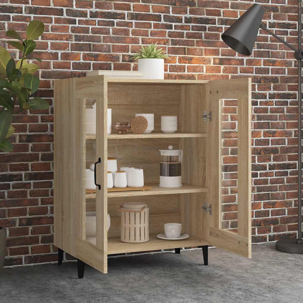 skænk 69,5x34x90 cm konstrueret træ sonoma-eg