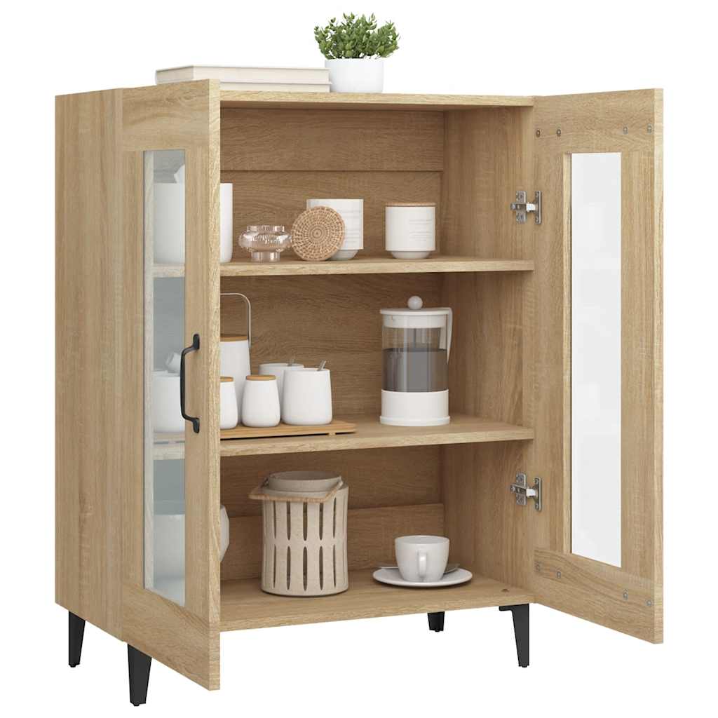 skænk 69,5x34x90 cm konstrueret træ sonoma-eg